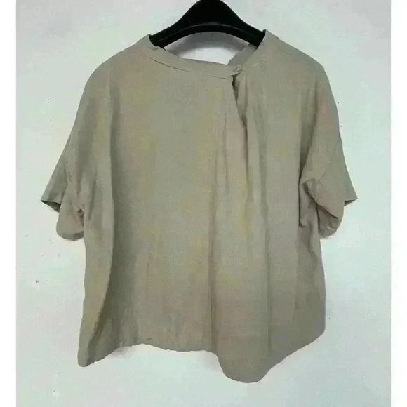 MARGOT MOLYNEUX Linen Blouse Size Small Oversize - Picture 2 of 5
